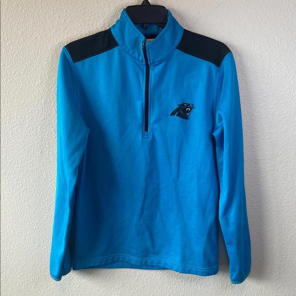 NFL Team Apparel Carolina Panthers Quarter Zip Size Small